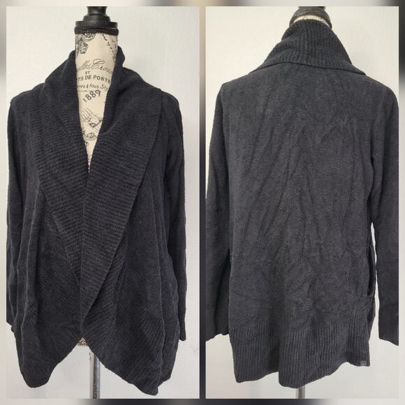 Barefoot dreams Cardigan Womens Small CozyChic Lite Circle Coastal Pockets 423 - Picture 1 of 9